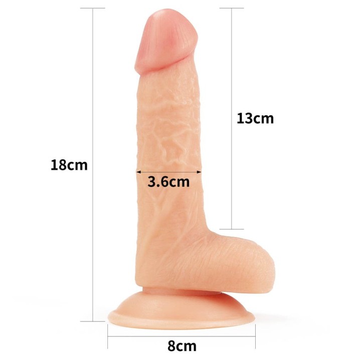 Dildo Clasic Cu Ventuza The Ultra Soft Dude, Natural, 17.8 Cm 5