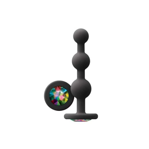 Pagina 8 - Dopuri Anale, Dop Anal  Cu Bijuterie Glams - Ripple Rainbow Gem, Negru, 11 Cm, pasiune.ro