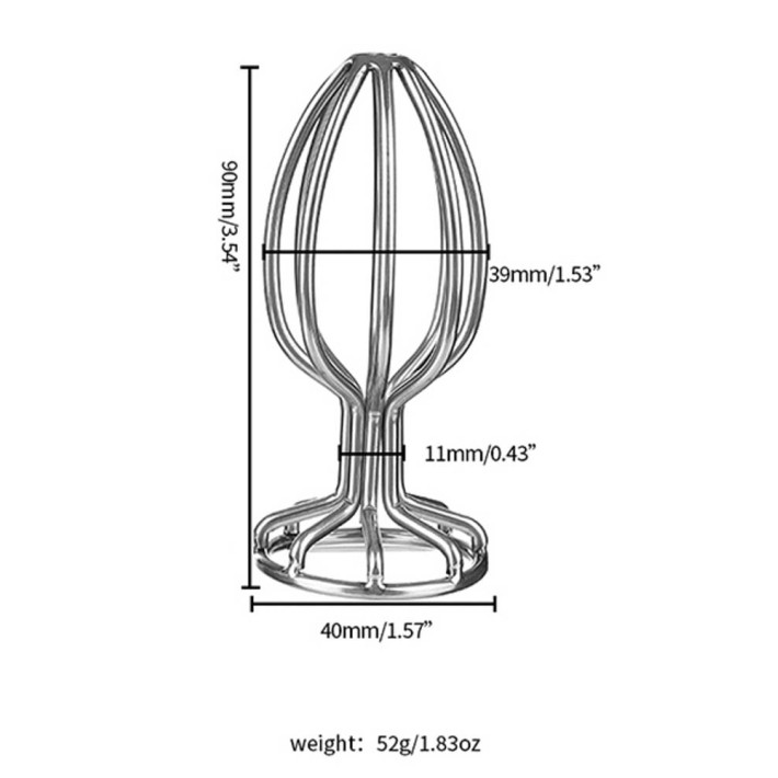 Dop Anal Stainless Anal Plug L, Metalic, 9 Cm 5