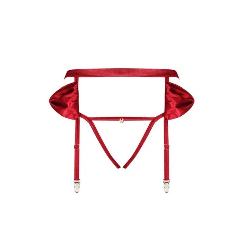 rosu, Rubinesa Garter Belt & Crotchles Thong L/xl_b0o25_7 L/xl, S/m, pasiune.ro