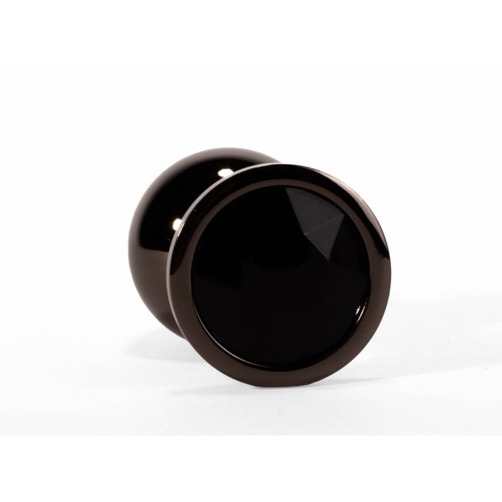 Dop Anal Cu Bijuterie Secret Shine Metal M, Metalic + Negru, 8 Cm 2