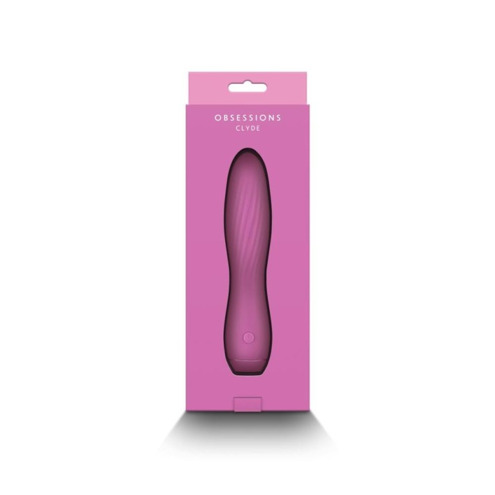 Vibrator Clasic Obsession Clyde, Roz Deschis, 17 Cm 3