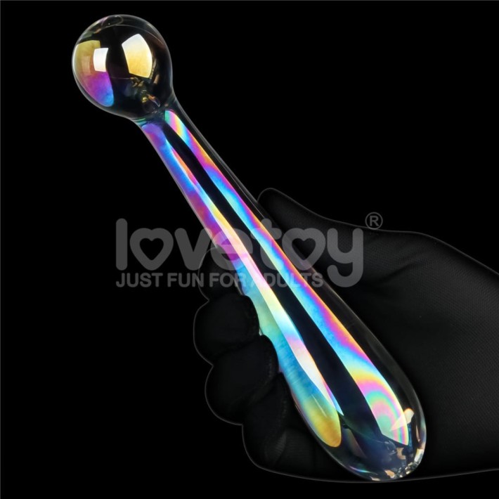 Dildo Sticla Twilight Gleam Glass Dildo- Alluring Arc, Transparent, 17 Cm 4