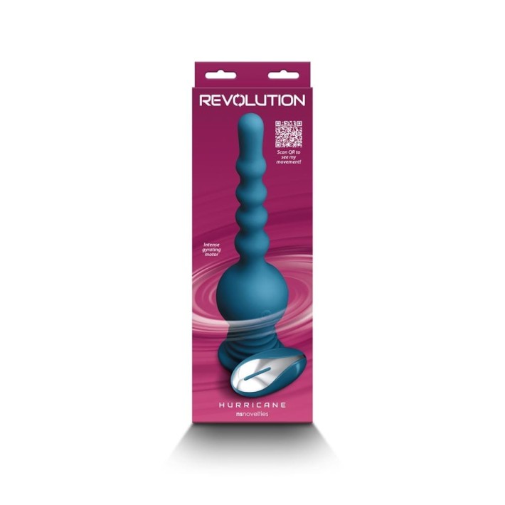 Vibrator Special Extra Puternic Cu Functie Rotatie Revolution Hurricane, Albastru, 28 Cm 4