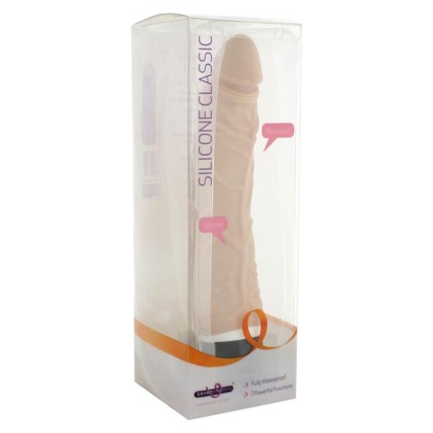 Seven Creations, Vibrator Realistic Silicone Classic, Beige, 21 Cm, pasiune.ro