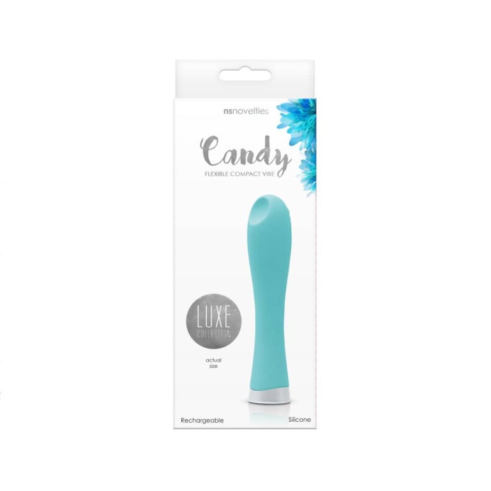 Vibrator Luxe Candy, Turcoaz, 12 Cm 2
