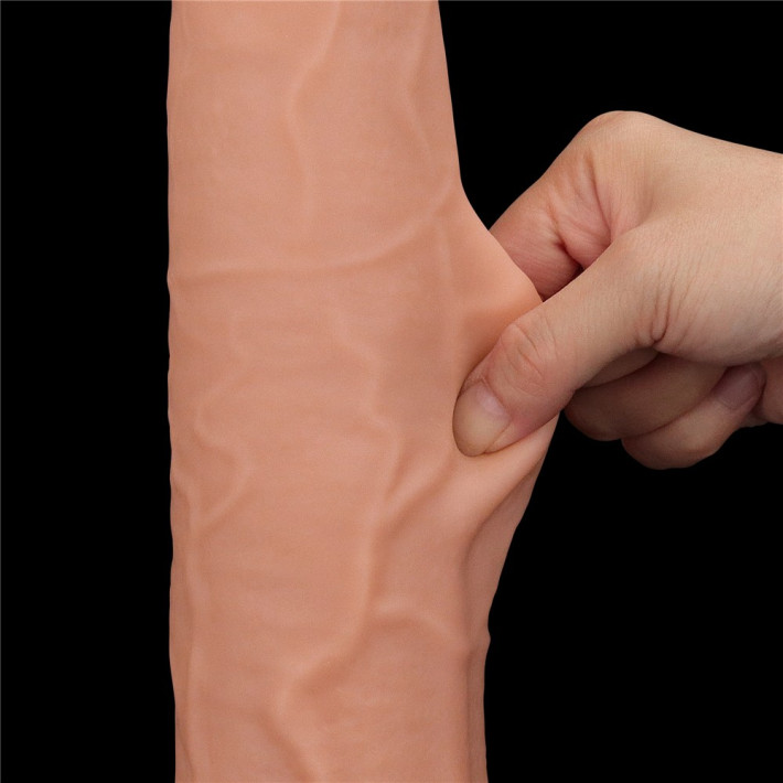 Dildo Ultra Realistic King Sized Sliding Skin Dual Layer Dong, Natural, 34 Cm 10