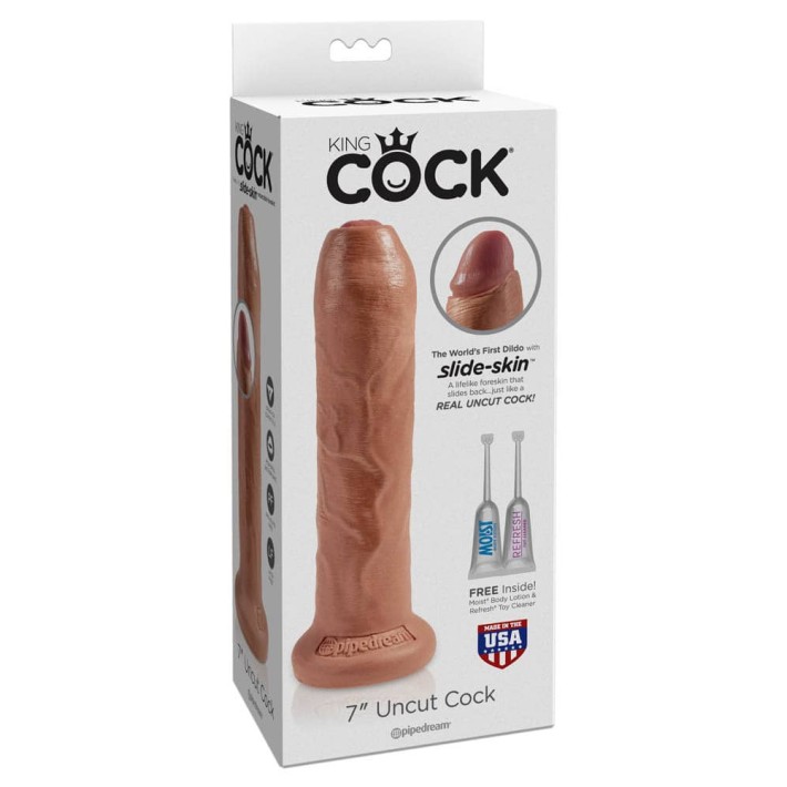 Dildo Realistic King Cock Necircumcis, Natural, 17.5 Cm 4