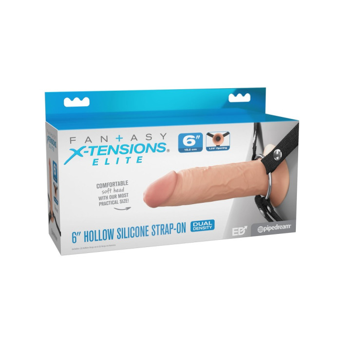 Extensie Penis / Strap-on Dual-density, Natural, 15 Cm 7