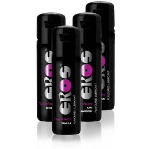 pleasure, Lubrifiant Tasty Fruits Cu Aroma De Kiwi Si Capsune, 100 Ml, pasiune.ro