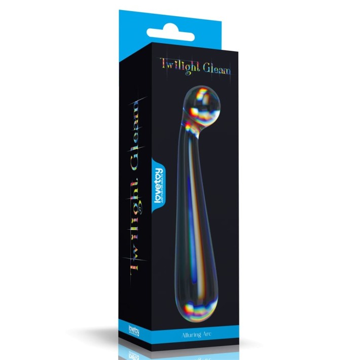 Dildo Sticla Twilight Gleam Glass Dildo- Alluring Arc, Transparent, 17 Cm 8