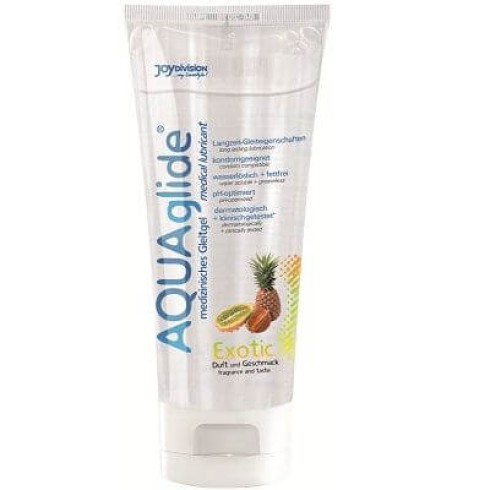 lubrifiant, Lubrifiant Aquaglide Cu Aroma De Fructe Exotice, 100 Ml, pasiune.ro
