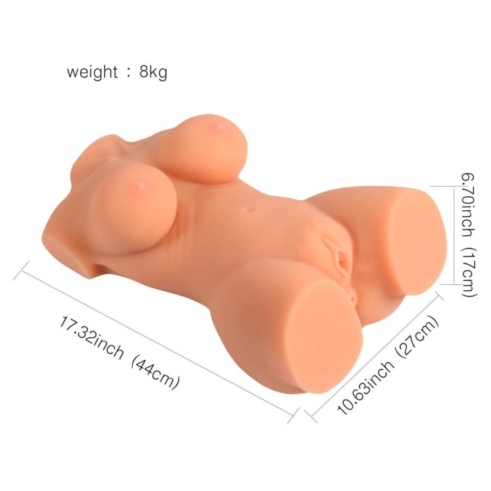 Masturbator 2-in-1 Vagin+anus Emma Half Body Sex Doll 9