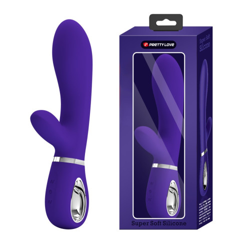 Vibratoare Rabbit, Vibrator Rabbit Thomas, Indigo, 20.5 Cm, pasiune.ro