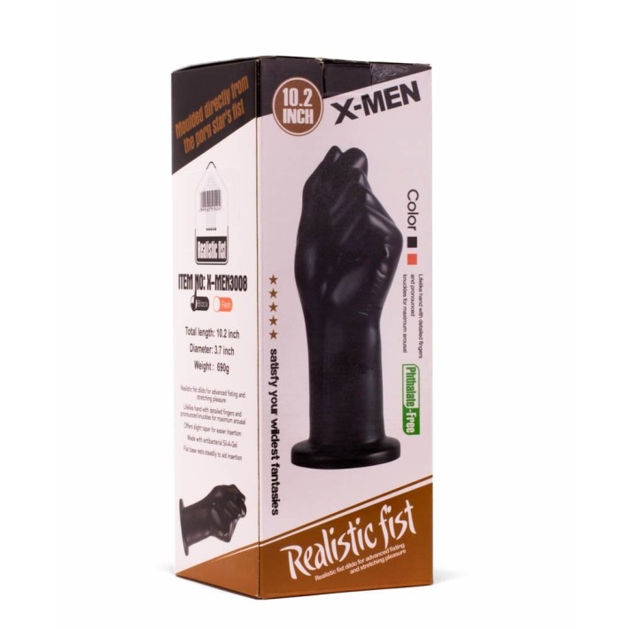 Dildo Realistic Pumn Fisting, Negru, 26 Cm 5