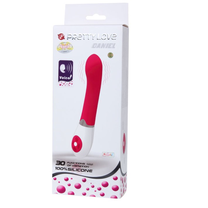 Vibrator Cu Control Vocal Daniel, Roz, 19.5 Cm 2