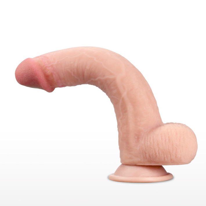 Dildo Ultra Realistic Dublu-stratificat, Natural, 22 Cm 4