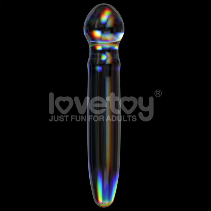 Dildo Sticla Twilight Gleam Glass Dildo- Prism Glass, Transparent, 18 Cm 3