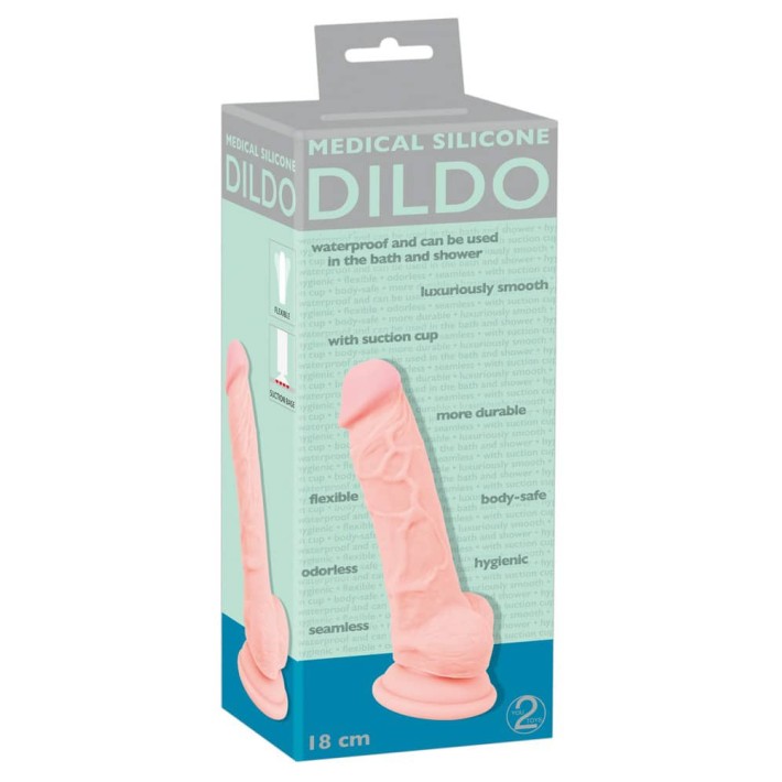 Dildo Clasic Cu Ventuza, Natural, 18 Cm 3