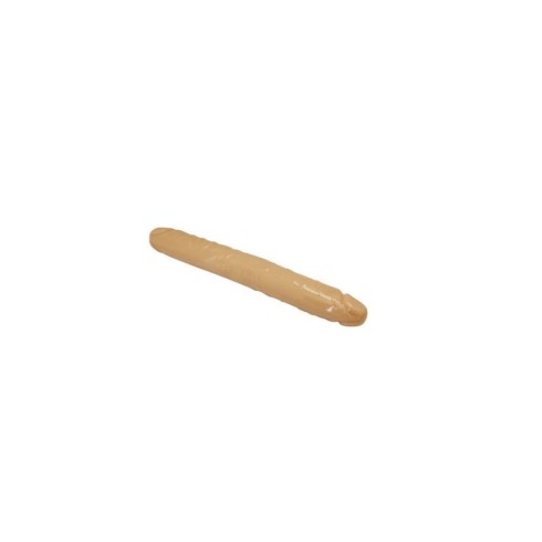 oua, Dildo Dublu Pliable Double Dong, Natural, 33 Cm, pasiune.ro