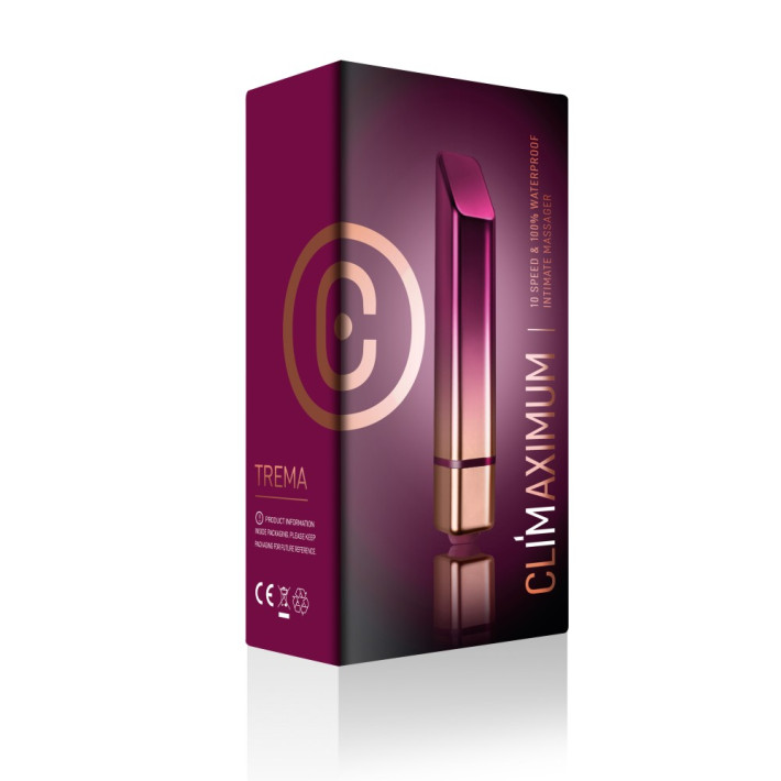 Glont Vibrator Climaximum - Trema, Bordo, 9.5 Cm 4