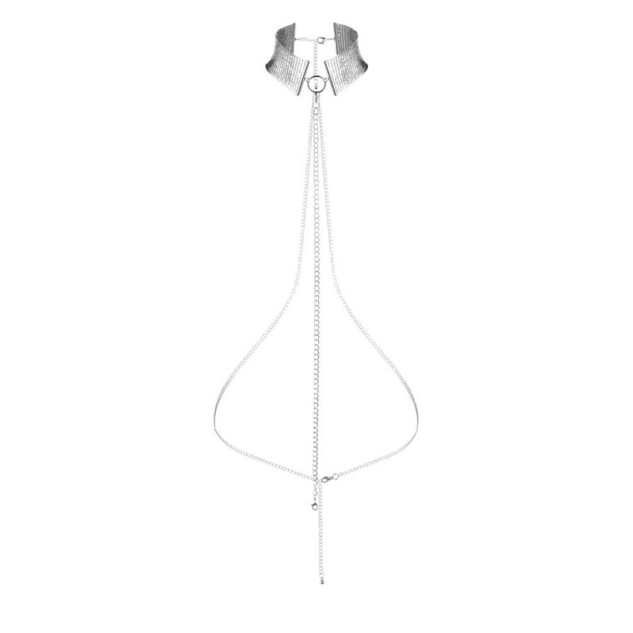 Colier Tip Choker Désir Métalique, Argintiu 2