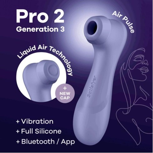 stimulator, Stimulator Clitoridian Air Pulse Pro 2 Generation 3 + Bluetooth/app, Albastru, pasiune.ro