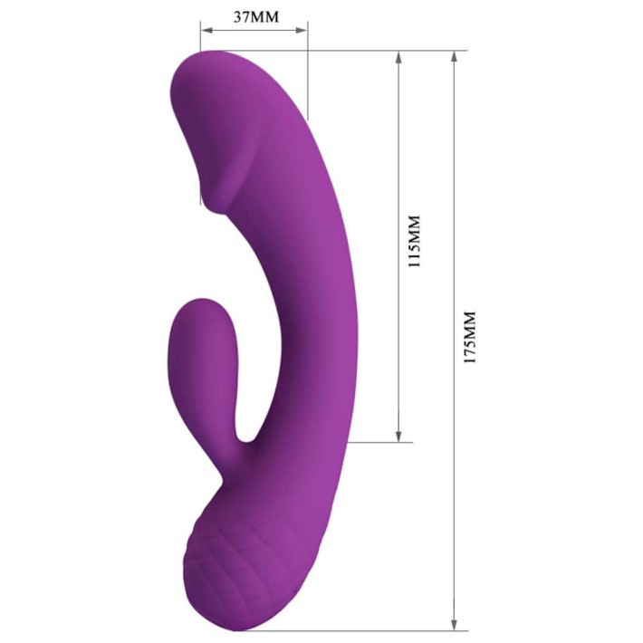 Vibrator Rabbit Doreen, Mov, 17.5 Cm 3