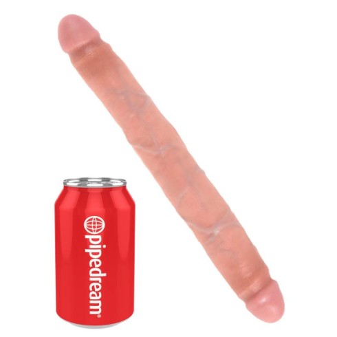 oua, Dildo Dublu King Cock Slim, Natural, 30 Cm, pasiune.ro