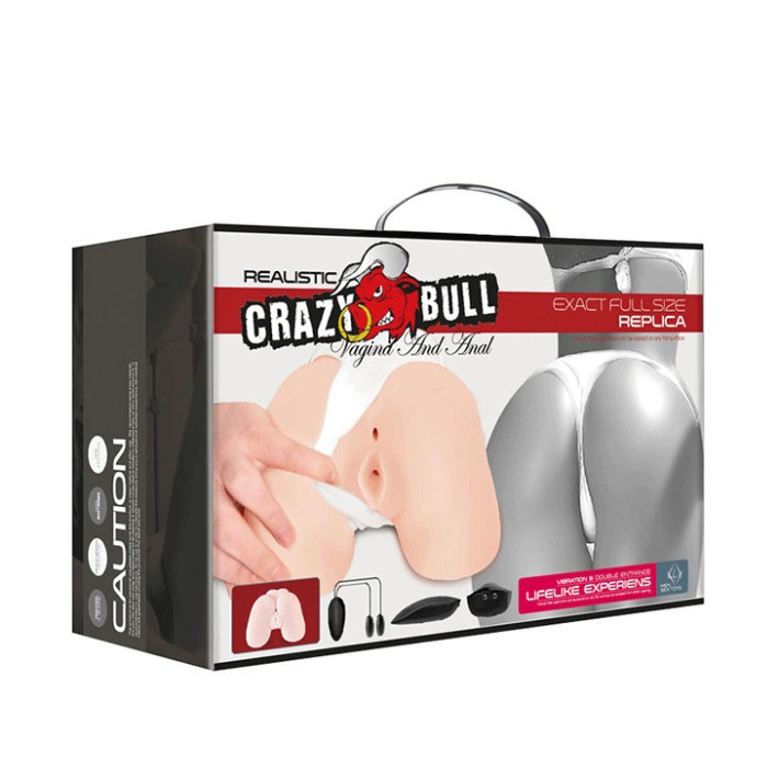 Masturbator 2-in-1 Cu Vibratii Crazy Bull Vagina And Anal 5