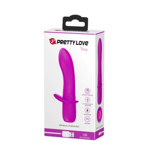 stimulator, Vibrator Troy, Violet, 15 Cm, pasiune.ro
