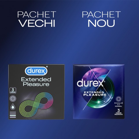Durex, Prezervative Durex Extended Pleasure, 3 Buc, pasiune.ro