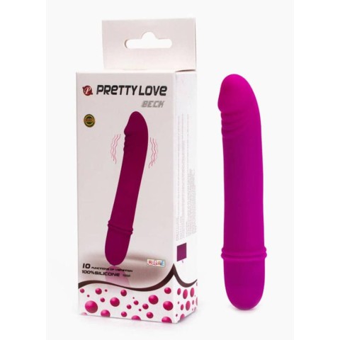 Pretty Love, Vibrator Realistic Beck 10 Functii, Violet, 12 Cm, pasiune.ro