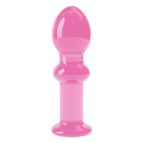 Dildouri Sticlametal, Dop Anal Din Sticla Borosilicata Glass Romance, Roz, 11.5 Cm, pasiune.ro