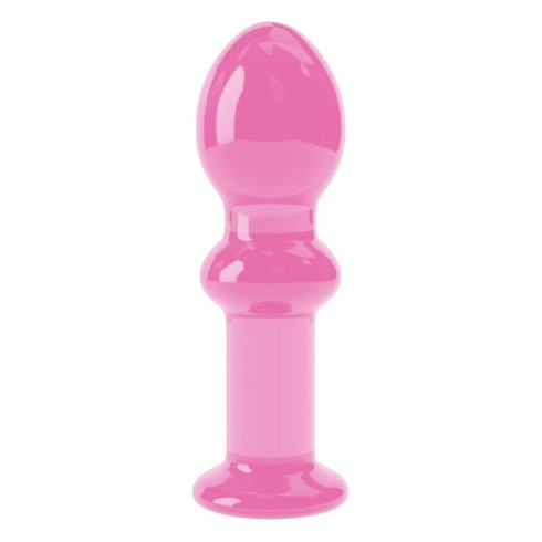 dop, Dop Anal Din Sticla Borosilicata Glass Romance, Roz, 11.5 Cm, pasiune.ro
