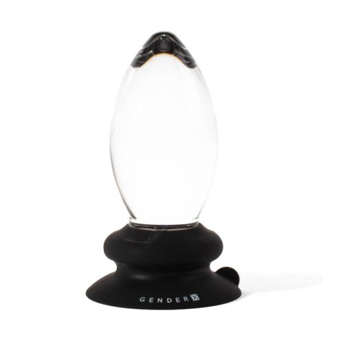 bila, Dop Anal Cu Ventuza Detasabila, Transparent + Negru, 14.5 Cm, pasiune.ro