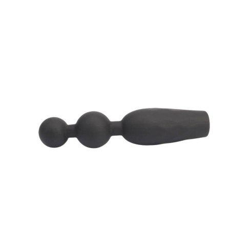 bile, Bile Anale Cu Vibratii Booty Beads, Negru, 13 Cm, pasiune.ro