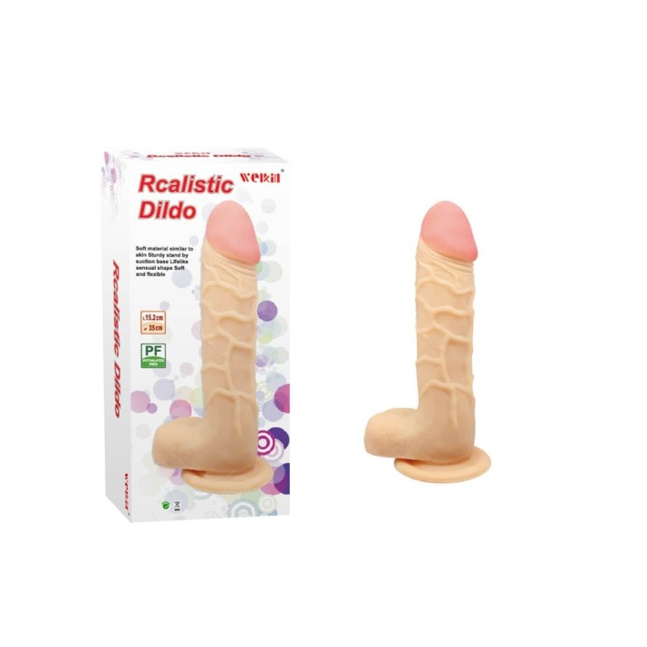 Dildo Clasic Cu Ventuza, Natural, 15 Cm 3