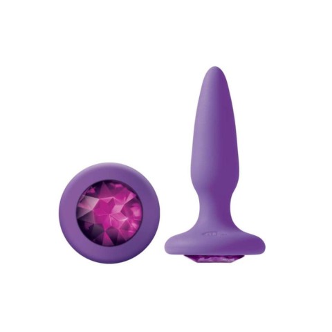 NS Toys, Dop Anal Cu Bijuterie Glams Mini Purple Gem, 8.5 Cm, pasiune.ro
