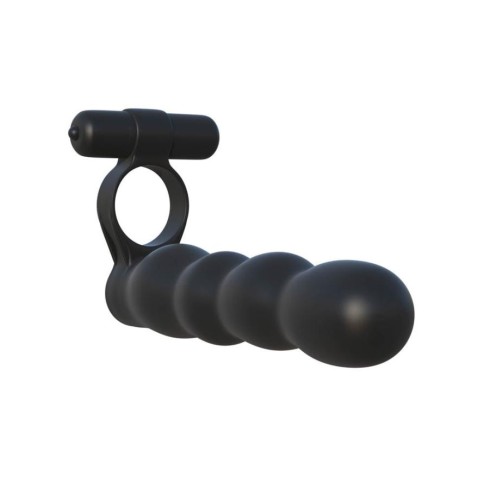 double, Dildo Cu Vibratii Posable Partner Double Penetrator, Negru, 13 Cm, pasiune.ro