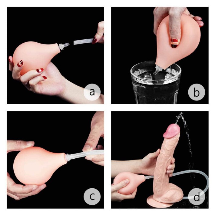Dildo Clasic Cu Functie Ejaculare Squirt Extreme, Natural, 28 Cm 17