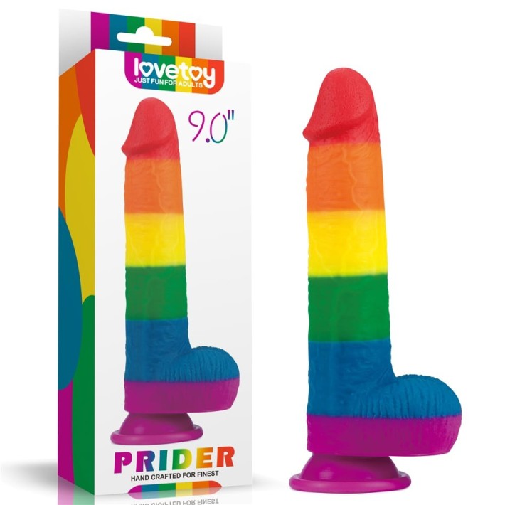 Dildo Clasic Cu Ventuza Prider, Multicolor, 22.5 Cm 6