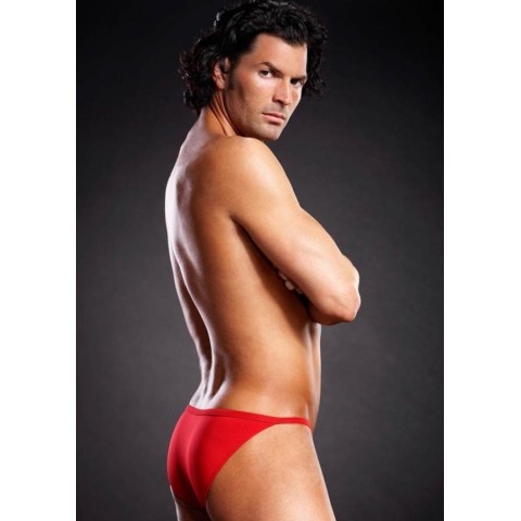 Lenjerie sexy barbati, Microfiber Pouch Bikini Red S/m, pasiune.ro