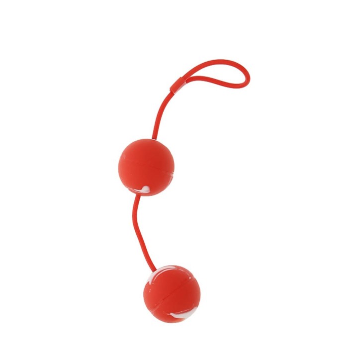 Marbilized Duo Balls Red_b0o25_4 2