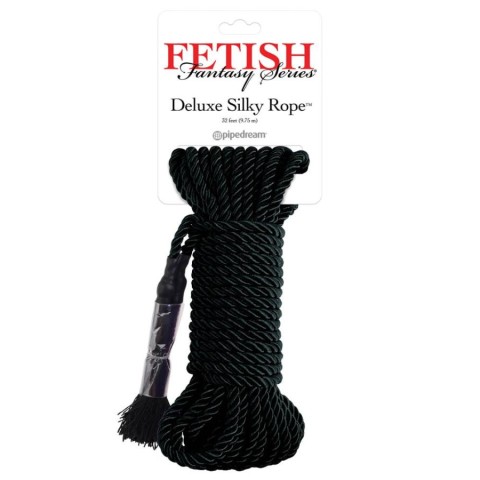 Sfori Benzi, Franghie Pentru Imobilizare Erotica Din Matase Deluxe, Negru, 9.75 M, pasiune.ro