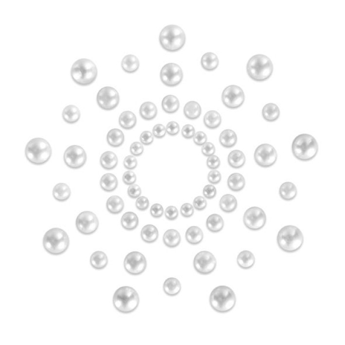 Bijuterii Intime Adezive Nipple Covers Mini Perle, Argintiu 3