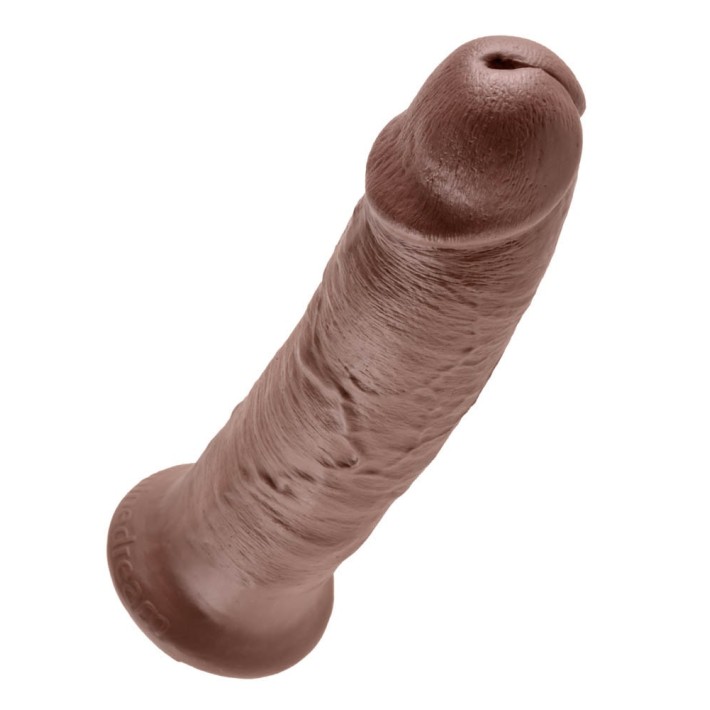 Dildo Clasic Cu Ventuza King Cock, Brun, 25 Cm 10