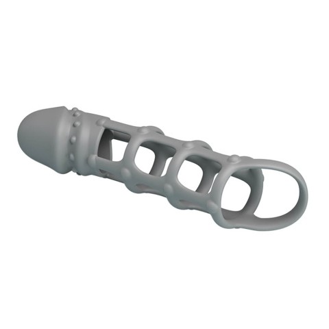 manson, Manson / Extensie Penis Cu Inel Testicule, Alb, pasiune.ro