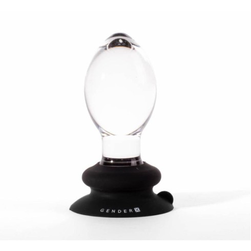 x-men, Dop Anal Gender X Crystal Ball, Transparent + Negru, 10 Cm, pasiune.ro