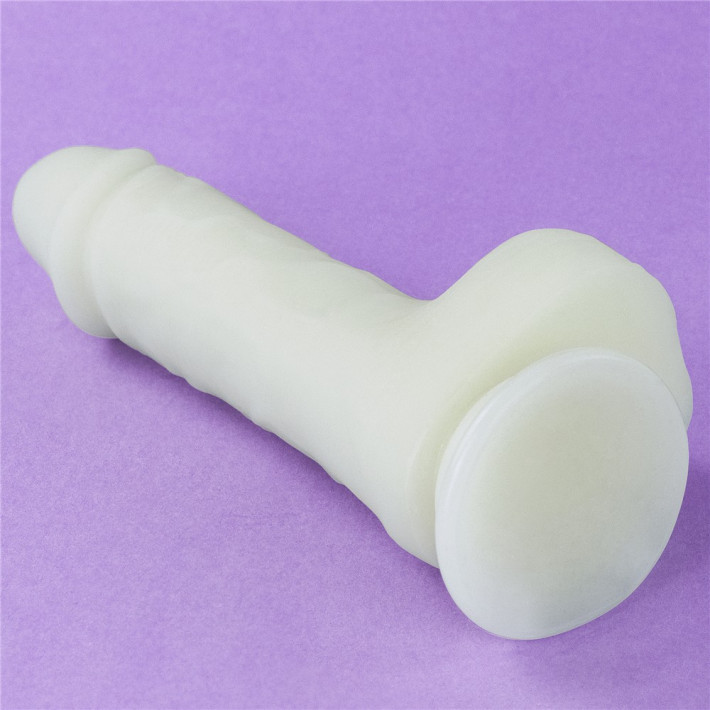 Dildo Fantezie Fosforescent Lumino Play, Alb, 19 Cm 6
